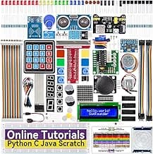 SunFounder Starter Kit for Raspberry Pi 5 4 B 3 B+ 400, 800+ Page Online Tutorials, Python C Java Scratch Node.js, 120+ Projects, 300 Items for Raspberry Pi Beginners (Raspberry PI NOT Included) image