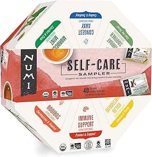 Organic Tea Self-Care Sampler, Herbal Tea Gift Set, 40 Tea Bags Assortment image