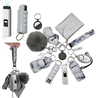 BATUMEYE Gift Set for Woman with Whistle, Bottle Opener, Card Holder, Wristlet Strap, Travel Bottle Holder image