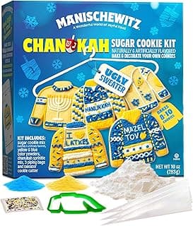 Manischewitz Chanukah Ugly Sweater Cookie Decorating Kit | Delicious, Easy to Prepare, Certified Kosher, Fun Hanukkah Activity for the Whole Family! image