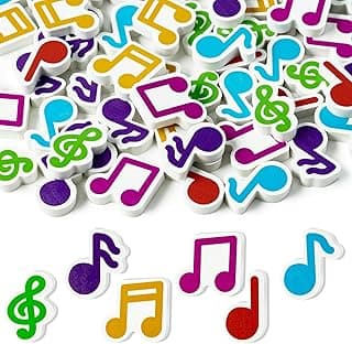 CJiangpo 120Pcs Music Mini Eraser for Kids Bulk - Musical Note Pencil Rubber Eraser Music Themed Birthday Party Favors Filler Kids Back to School Classroom Prizes Gifts