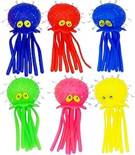 Octopus Water Balls 6 Pack Pool Toys for Kids Sensory Octopus Water Bomb Splash Balls, Toddler Bath Toy, Swimming Pool Floating Swim Toys by 4E's Novelty image