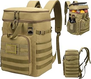 Pyrrhus 43L Cooler Backpack 45/55 Cans Insulated Leak Proof Tactical Backpack,2 Insulated Comaprtments Thermal Bag,Large Lunch Outdoor Backpack for Picnic, Beach, Work,Trip image