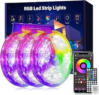 Led Lights for Bedroom 300ft Music Sync Color Changing Led Strip Lights with 60 Key Remote and App Control RGB Led Light Strip for Home Party Room Decoration image