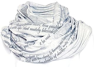 Gift for Mom Mothers Tribute Book Scarf with a literary quotes image