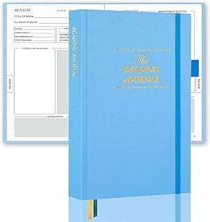 Reading Journals for Book Lovers, Book Journal Reading Log for Readers to Review and Track Your Reading, Book Club Journal and Planner, 80 Books A5 Blue - Hardcover image