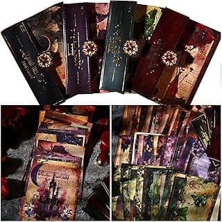 80 Sheets Gothic Scrapbook Paper, Vintage Junk Journal Supplies for Scrapbooking Kit, Magic Decorative Paper for Journaling Book Pages, Dark Academia Wall Decor for Room Decorations image