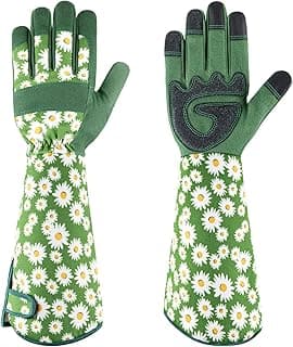 Gardening Gloves for Women Rose Pruning Thorn Proof Breathable Touchscreen Long Forearm Protection Working Gloves image