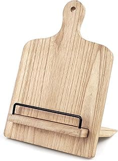 Cookbook Stand Wood Cookbook Holder: Farmhouse Kitchen Cookbook Stand - Adjustable Cookbook Recipe Stand image