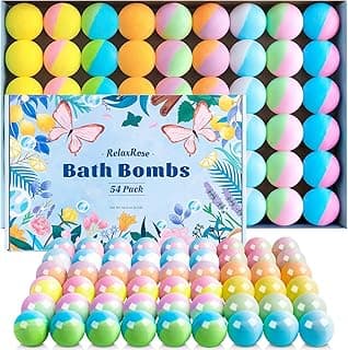 Bath Bombs Gift Set, 54 Pack Handmade Shower Bombs with 11 Delightful Scents, Long-Lasting Fizzy Bubbles & Colorful Magic, 7-Minute Dissolve for Relaxation, Ideal Bubble Bath Gift for Women image