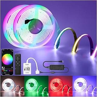RGB COB LED Strip Light 32.8ft, 5760Leds, 24V Color Changing Light Addressable RGB Led Strip Alexa Google Assistant Compatible, Led Tape Light Strips for TV Backlights, Bedroom, Party, Christmas