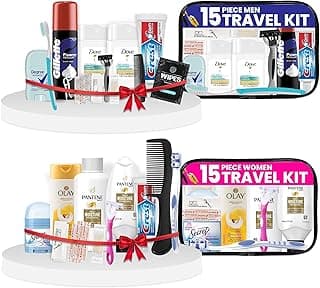 Trektote Travel Toiletry Kit Bundle For Men And Women – 15 Piece Set of Travel Size Toiletries, TSA Compliant, Travel Essentials, Includes Shampoo And Conditioner, Body Wash, Toiletry Bag & More