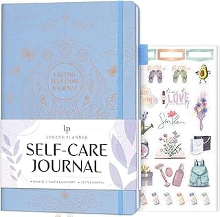 Legend Self-Care Journal – Guided Daily Reflection Journal to Support Mental & Physical Health – Daily Mood, Meditation & Personal Development Notebook – 7.1x10.5”, Lasts 3 Months (Periwinkle Gold) image