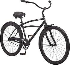 Schwinn Cruiser Bike, 26 Inch Bike for Women and Men, Beach Cruiser Bicycle, Linear Pull Brakes, Comfortable Padded Seat, Upright Riding Position, Adult Bicycle