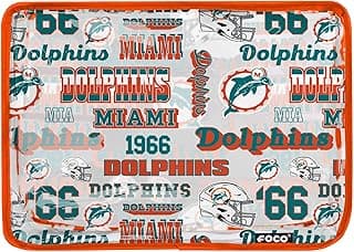 FOCO NFL Unisex-Adult NFL Team Logo Repeat Retro Print Clear Cosmetic Bag image