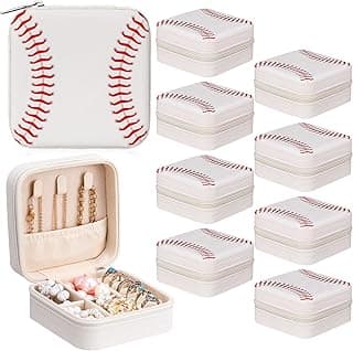 Kenning 9 Pcs Basketball Baseball Softball Gifts for Women Sports Ball Theme Jewelry Box for Mom Sports Players Team Gifts(Baseball) image