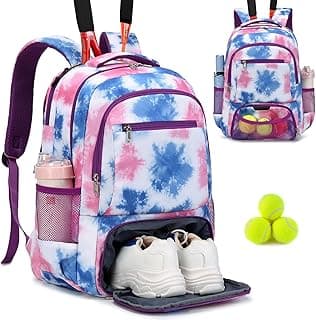 Tennis Backpack Tennis Bag for Women Men - Tennis Bag Holds 2 Rackets, Badminton Squash, Pickleball Paddles Balls image