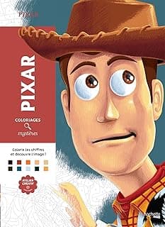 Pixar - 100 dessins à révéler [ Adult coloring book ] (French Edition) image