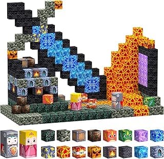 100PCS Magnetic Blocks - Build Mine Magnet World kids Building Toy, Magnetic Tiles Building Blocks Toddler STEM Montessori Toy Sensory Outdoor Toys for 3+ Year Old Boys&Girls, Christmas Birthday Gift
