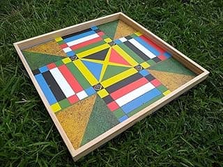 Jamaican Ludo Flag Edition (Ludi/Ludy/Loodi) | 24in x 24in Board Game | Family Game Night Activity | Fun Easy Multi-Player Entertainment