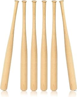 Marsui 6 Pcs Mini Baseball Bat 18 Inch Unfinished Wooden Small Unpainted Baseball Bats Craft for DIY Painting Sports Games Party Favors Craft