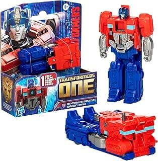 Transformers One Cog Changer Optimus Prime (Orion Pax) 4-Inch Robot Action Figure, Interactive Toys for Boys and Girls Ages 6 and Up image