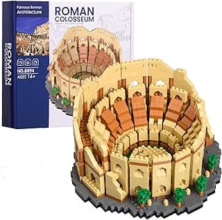 The Roman Colosseum Famous Landmark Model Set, 1500+pcs World Architecture Mini Diamond Blocks Bricks, Building Toy 3D Puzzle for Adults 14 Teens image