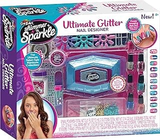 Shimmer'n Sparkle Ultimate Glitter Nail Designer Kit with Polish, Glitter, Gems and Stickers by CRA-Z-Art image
