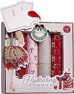 Nicole Miller 4PC Lip Balm Collection: Hydrating & Moisturizing with Embossed Red Glitz Girl Design image