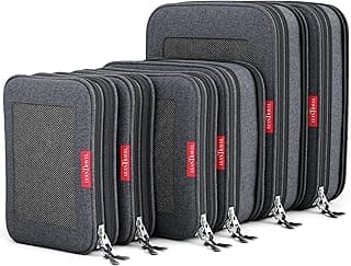 Compression Packing Cubes for Travel Organizers with Double Zipper, LeanTravel image