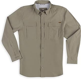 Men's Long Sleeve Hay Baler Button Down Shirt, Breathable Performance Work Shirt for Farmers and Ranchers with UPF30 image