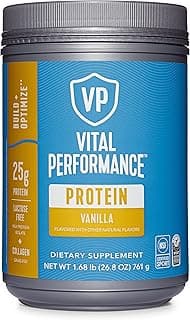 Vital Proteins Performance Powder, 25g Lactose-Free Milk Protein Isolate Casein & Whey Blend, NSF for Sport Certified, 10g Collagen Peptides, 8g EAAs, 5g BCAAs, Gluten-Free - Vanilla, 1.68lb image
