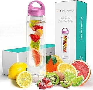 Infusion Fruit Infuser Water Bottle - BPA Free Insulated Water Bottle, Reusable Water Bottle with Fruit Infuser, Easy-to-Clean Gym Accessories for Women, Sports Water Bottle, Savvy Outdoors image
