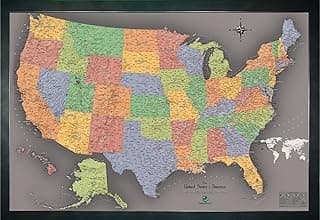 33 x 22 Modern USA Magnetic Map