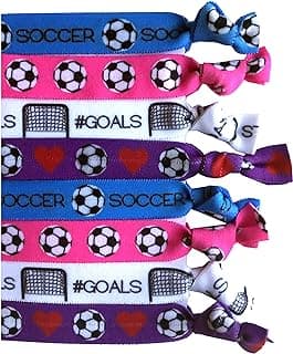 Soccer Accessory Set - Hair Ties, Bracelets, and Balls for Girls, Boys, Women, Teams, and Coaches image