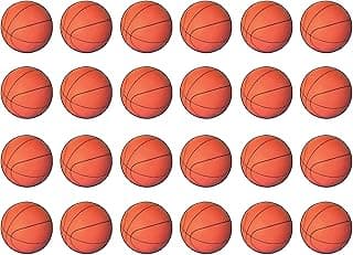 Beistle 24-Piece Paper Basketball Cut Outs, Sports Theme Wall Decorations for Birthday Party and Game Day Celebrations, Classroom Décor, 13.5"