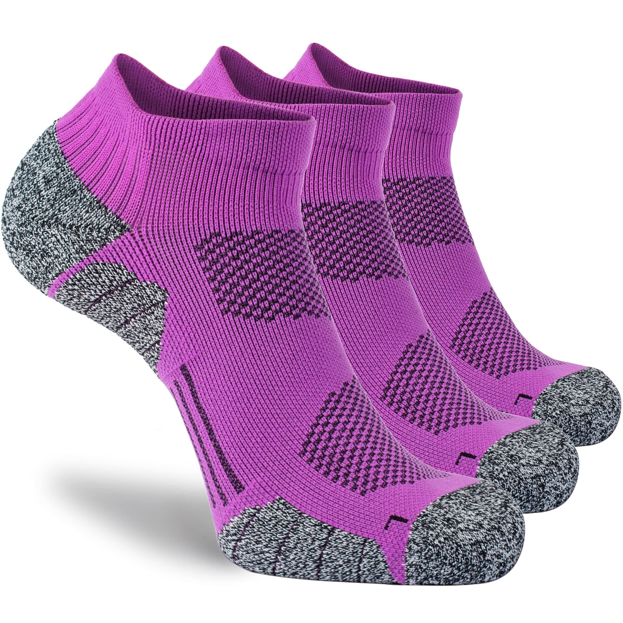 CWVLC Unisex Cushioned Compression Athletic Ankle Socks Multipack