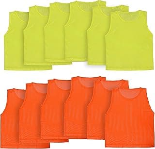 LITEMESH Pinnies (Set of 12/24 Practice Vests) Youth Pinnies, Pennies for Sports Youth, and Scrimmage Vests image