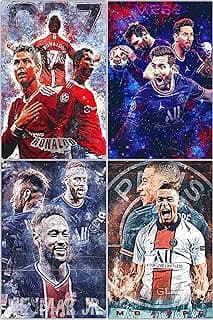 300 Pieces. Football Celebrities， Wooden Puzzle Games/Puzzle Games/Brain Challenge Games/Children's Learning Materials/Puzzle Toys/Parent Child Games/Poster Decoration SUZE: 11x15.7 in image