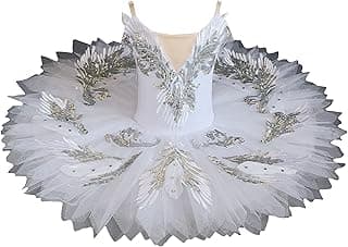 Professional Ballet Dress for Girls Leotard Camisole Skirted Sequin Lace Princess Swan Lake Tutu Ballerina Costumes image