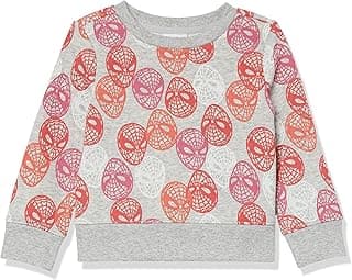 Amazon Essentials Disney | Marvel | Star Wars | Princess Girls and Toddlers' Fleece Pullover Crew Sweatshirt image