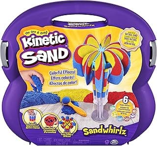 Sandwhirlz Playset with 3 Colors of Kinetic Sand (2lbs) and Over 10 Tools, Play Sand Sensory Toys for Kids Aged 3 and up image