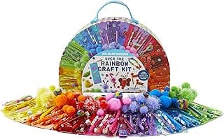 Rainbow Craft Kit - Bulk Arts & Crafts Supplies and Materials for Kids - 300+ Pieces DIY Art Box Case for Creative Projects (Ages 6+) image