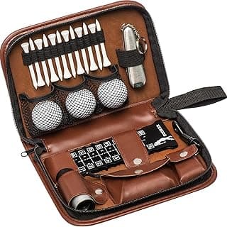 HIRQUITICKE Golf Gift Sets for Men & Women - Golf Accessories Set with Case, Golf Balls, Rangefinder, Golf Tees, Brush, Multifunctional Divot Knife, Scorer, Golf Ball Clamp