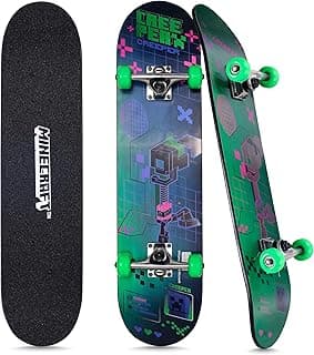 Minecraft - 31" Lenticular Skateboard with Pro Trucks, Full Grip Tape, 9-Ply Maple Deck, Ideal for All Experience Levels image