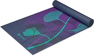 Gaiam Yoga Mat - Premium 6mm Print Extra Thick Non Slip Exercise & Fitness Mat for All Types of Yoga, Pilates & Floor Workouts (68"L x 24"W x 6mm Thick) image