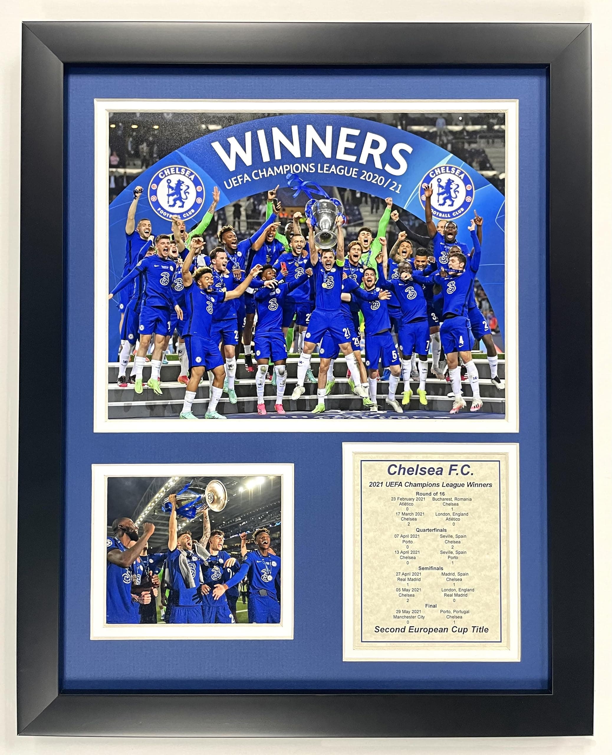 Chelsea FC | 2020-2021 UEFA Champions League Winner | 12"x15" Framed Photo Collage