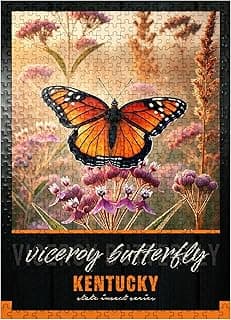 MyPuzzle Kentucky Viceroy Butterfly: State Insects Series - Premium 500 Piece Jigsaw Puzzle for Adults