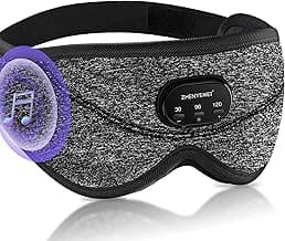 Bluetooth Sleep Headphones with White Noise Sleep Mask, 3D Eye Mask, 38 Relaxing Sounds, 16hrs Playingtime, Light Blocking, Auto-Off Timer, Grey image