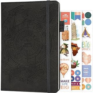 Legend Vintage Travel Journal – Traveling Diary & Photo Album for Men, Women & Family with Bucket List – Vacation Essentials (Black) image
